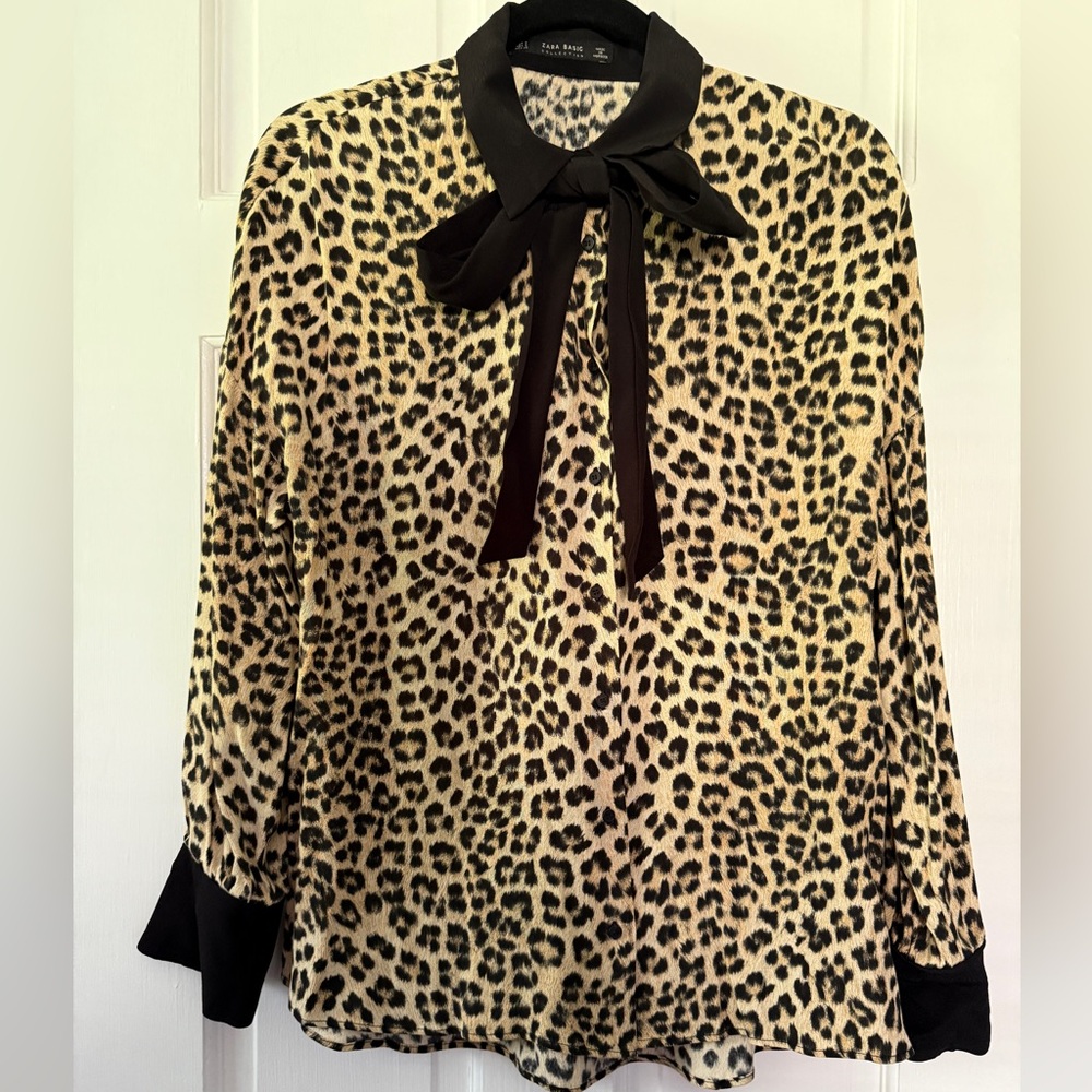 Leopard Bow Blouse